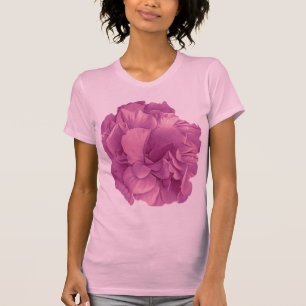 Camiseta Hibiscus Rosa Púrpura Doble Petalado