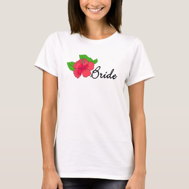 Camiseta Hibiscus Tropical BRIDE (Anverso)