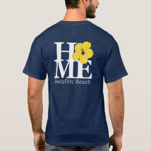 Camiseta Hibisus amarillo amarillo de la playa del satélite