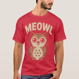 Camiseta Híbrido de gato búho Meowl Meme divertido Rotura d