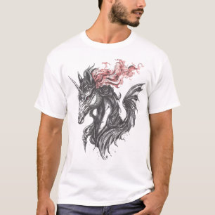 Camiseta Híbrido de Unicornio Dragón de Fuego (1)