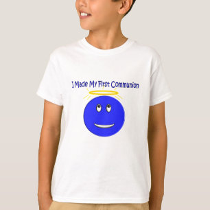 Camiseta Hice mi primer azul de la comunión