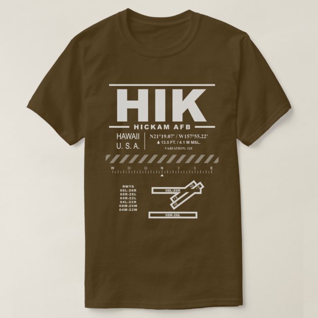 Camiseta Hickam de la Base de la Fuerza Aérea HIK (Diseño del anverso)