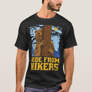Camiseta Hide From Hikers Funny Brown Grizzly Bear Hiking 