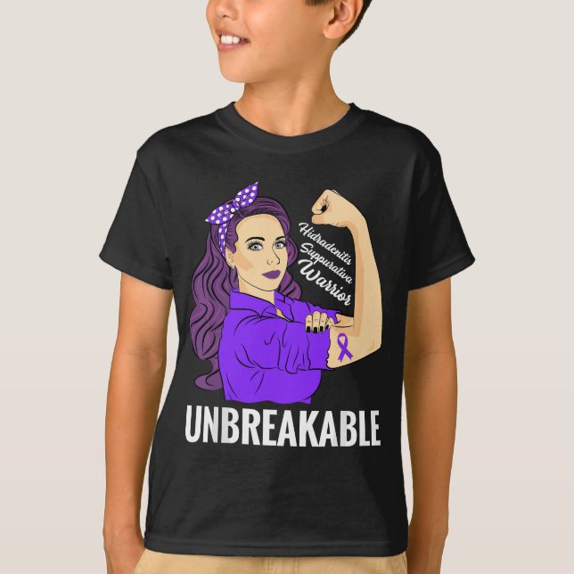 Camiseta Hidradenitis Suppurativa HS Conciencia de Guerrero (Anverso)