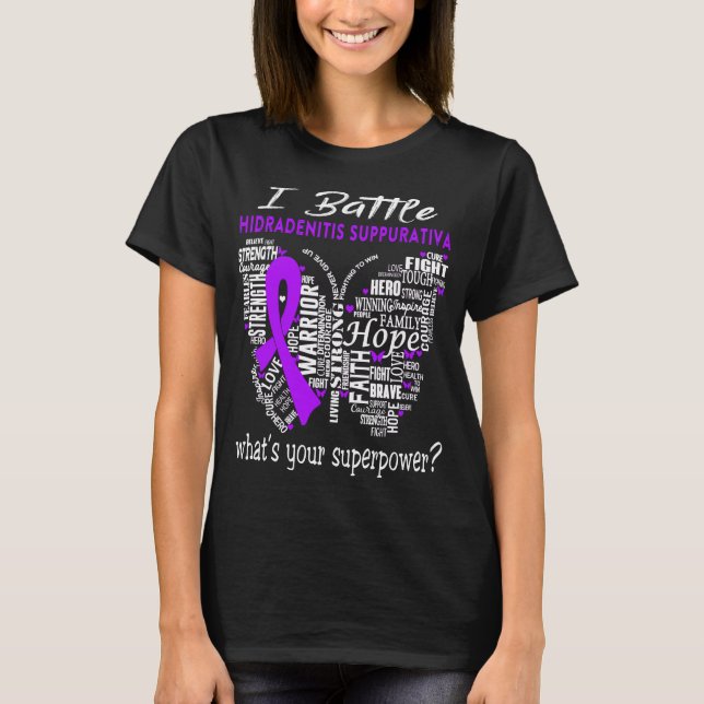 Camiseta Hidradenitis Supurativa Sensibilización Mes Cinta  (Anverso)