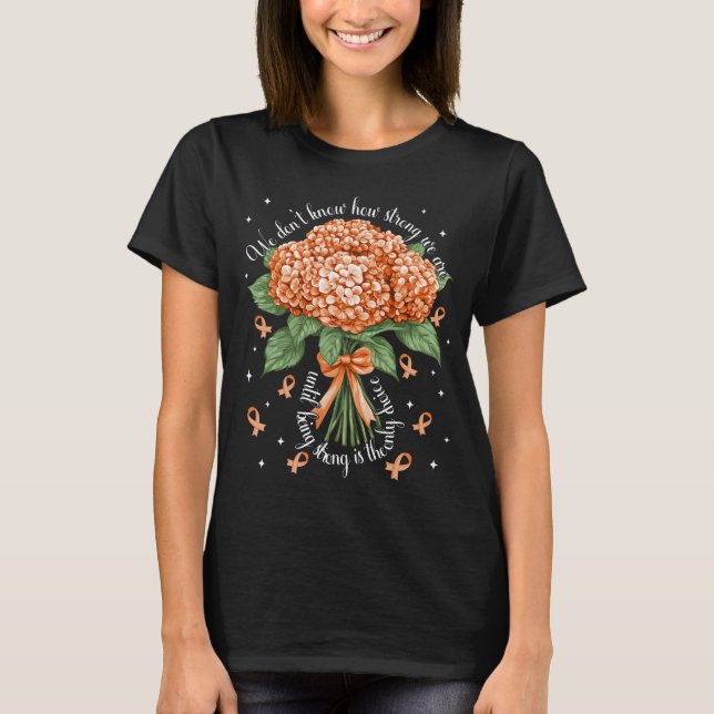 Camiseta Hidrangea fuerte Conciencia sobre esclerosis múlti (Anverso)