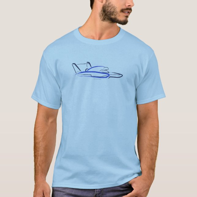 Camiseta Hidroavión 01 Azul Claro Frente (Anverso)