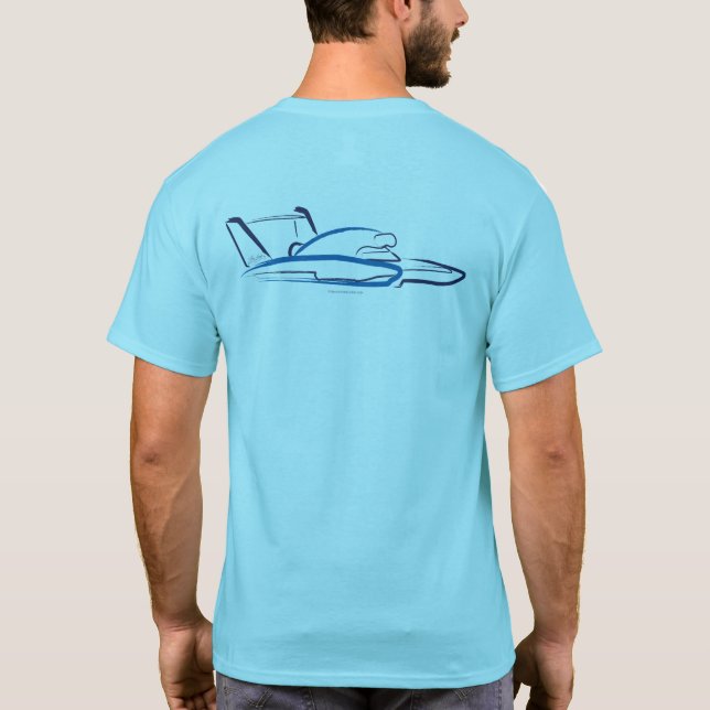 Camiseta Hidroavión 01 Blue Horizon Back (Reverso)