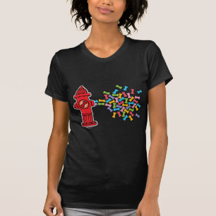 Camiseta Hidrógeno de fuego con huesos de perro