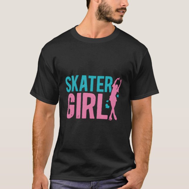 Camiseta Hielo Chica de patinaje artístico sobre patinaje a (Anverso)