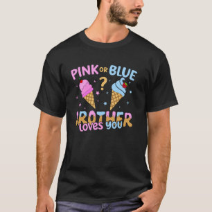 Camiseta Hielo Crema Scoop Sexo Revelar Hermano Rosa O Azul