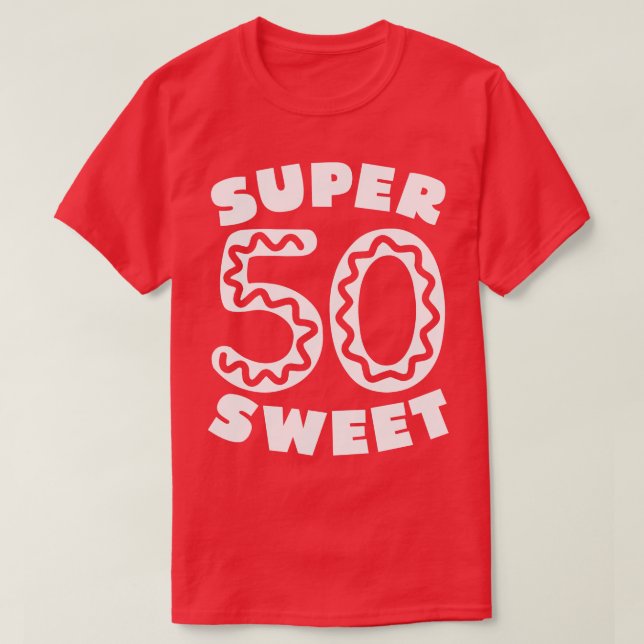 Camiseta Hielo de donut blanco Super Sweet 50 (Diseño del anverso)