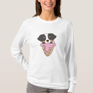 Camiseta Hielo de perro de montaña de Bernese Waffle Animal