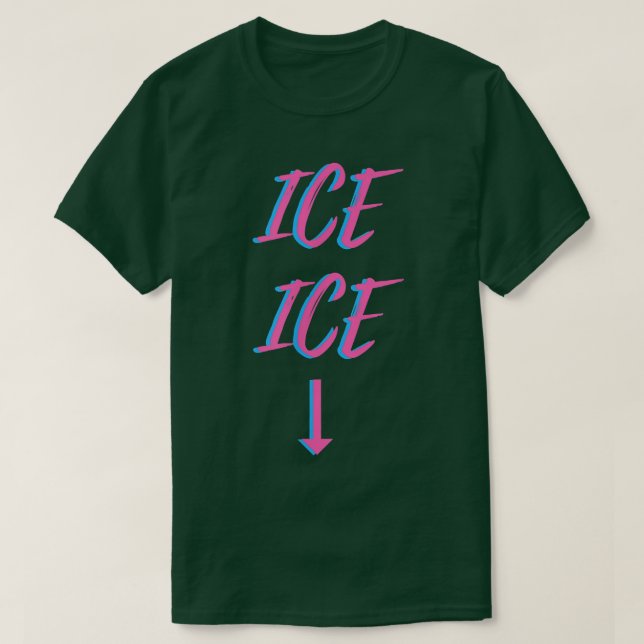 Camiseta Hielo Dos Veces Invitación De Embarazo Infantil  (Diseño del anverso)
