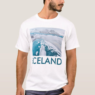 Camiseta hielo glaciar congelado, Islandia