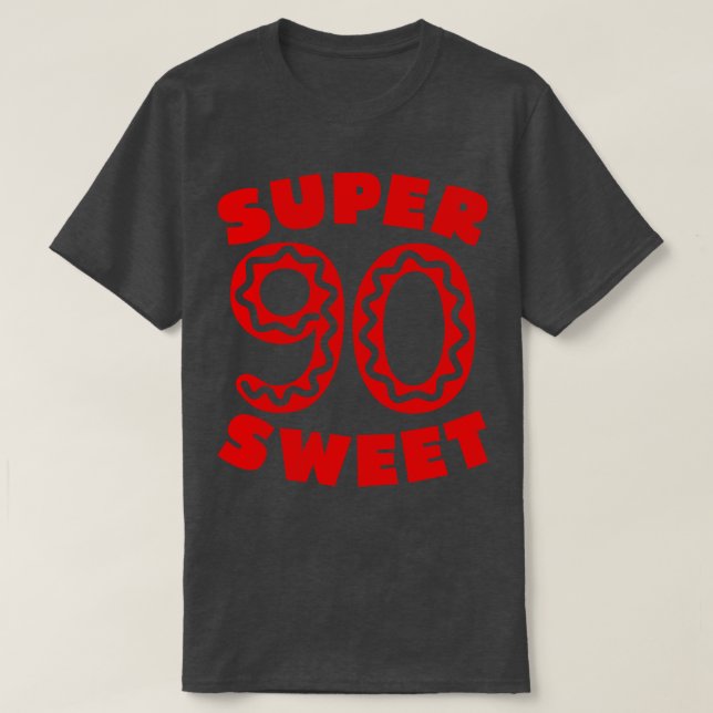 Camiseta Hielo Super Sweet 90 Cumpleaños (Diseño del anverso)