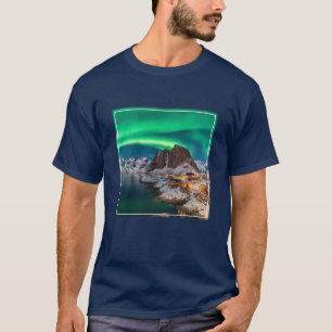 Camiseta Hielo y nieve Luces boreales, Noruega