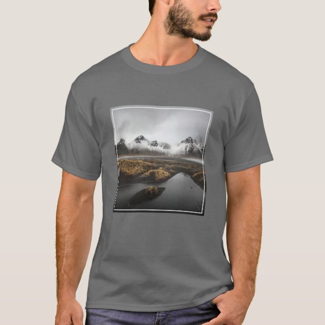 Camiseta Hielo y nieve | Montaña Vestrahorn, Islandia (Anverso)