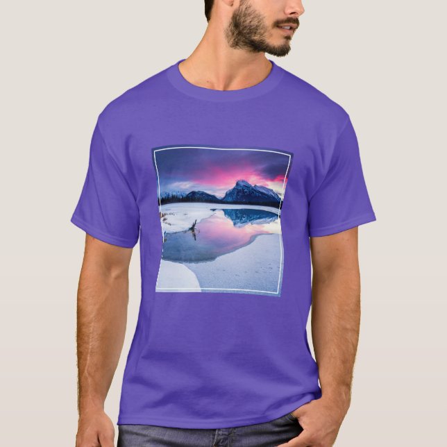 Camiseta Hielo y nieve | Mt. Rundle, Canadá (Anverso)
