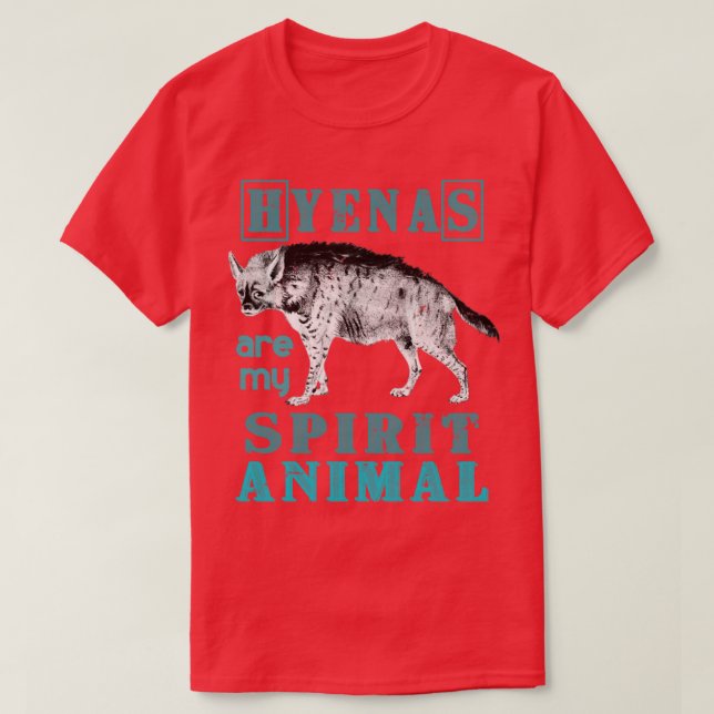 Camiseta Hiena de animales espirituales (Diseño del anverso)