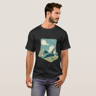 Camiseta hierba verde bajo la luz del sol
