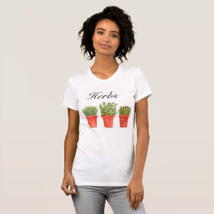Camiseta Hierbas acuáticas Thyme Rosemary Oregano Planta Po