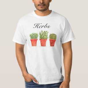 Camiseta Hierbas acuáticas Thyme Rosemary Oregano Plantas