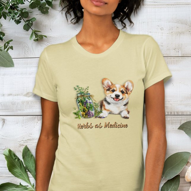 Camiseta Hierbas de perro Corgi como medicina (Subido por el creador)