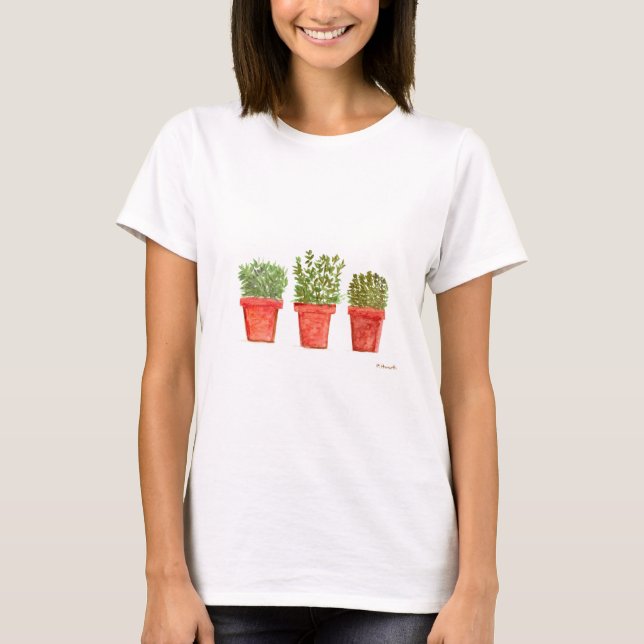 Camiseta Hierbas menta de romero timo (Anverso)