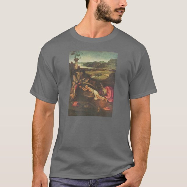 Camiseta Hieronymus Bosch que pinta arte (Anverso)