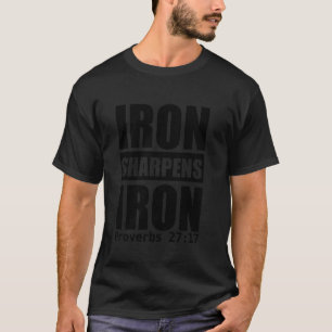 Camiseta Hierro Afila Hierro Proverbios 2717 Versículo Bíbl