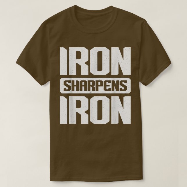 Camiseta Hierro Sharpens Iron Christian Workout Iron Sharpe (Diseño del anverso)