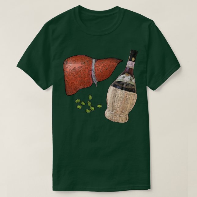 Camiseta hígado, habas de fava y un lindo chianti (Diseño del anverso)