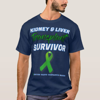 Camiseta Hígado renal Transplante Sobreviviente órgano rena