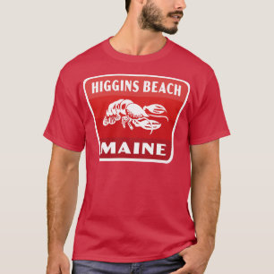 Camiseta Higgins Beach Maine Retro Badge Red