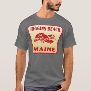 Camiseta Higgins Beach Maine Retro Badge Tan