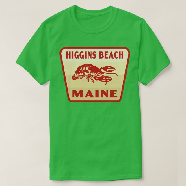 Camiseta Higgins Beach Maine Retro Badge Tan (Diseño del anverso)