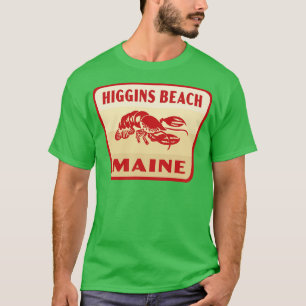 Camiseta Higgins Beach Maine Retro Badge Tan