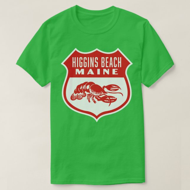 Camiseta Higgins Beach Maine Retro Shield Red (Diseño del anverso)