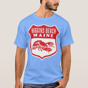 Camiseta Higgins Beach Maine Retro Shield Red