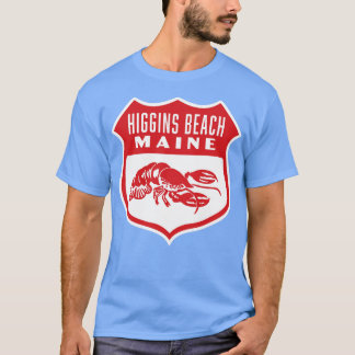 Camiseta Higgins Beach Maine Retro Shield Red