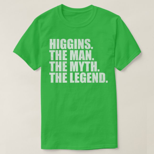 Camiseta Higgins Higgins Nombre de la familia Higgins apell (Diseño del anverso)