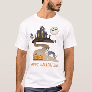 Camiseta Higgy Azul Y Blanco Y Halloween Halloween Atascado