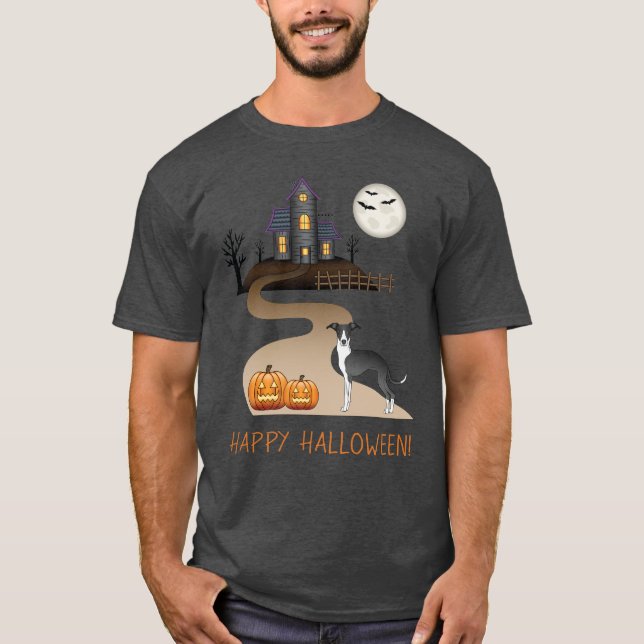 Camiseta Higgy Negro Y Blanco Y Halloween Halloween Hurgan (Anverso)