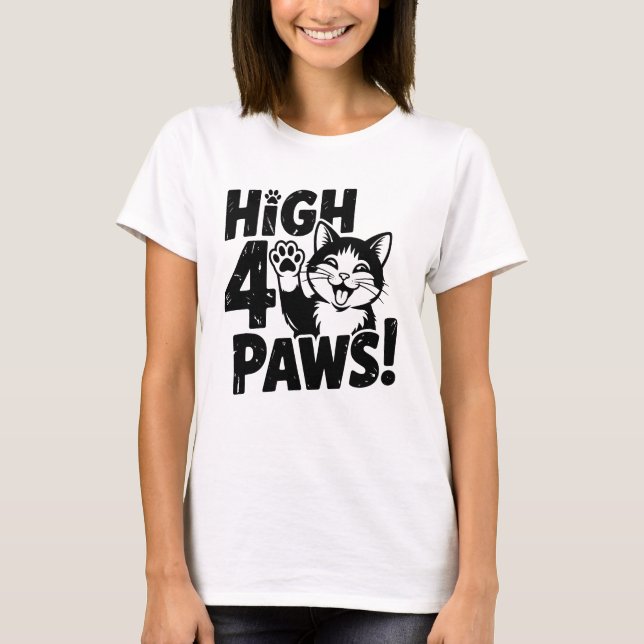 Camiseta High 4 Paws Cat (Anverso)