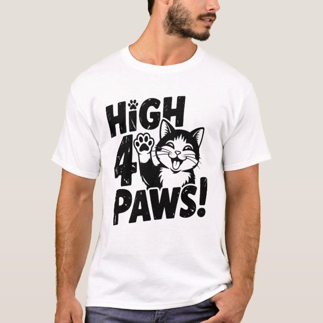 Camiseta High 4 Paws Cat (Anverso)