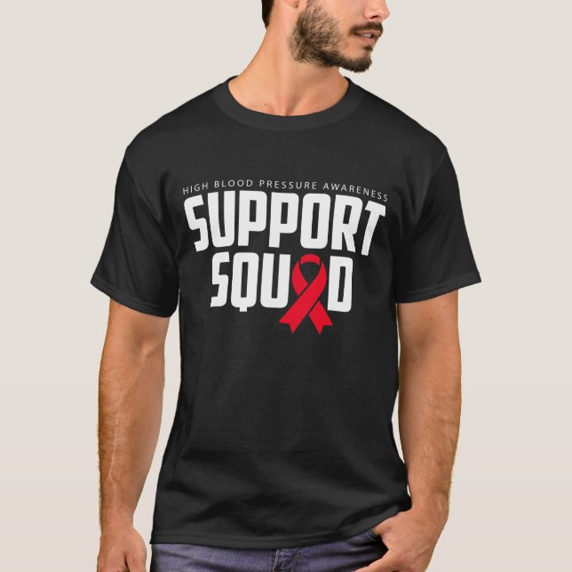 Camiseta High Blood Pressure Awareness Red Ribbon Support S (Anverso)