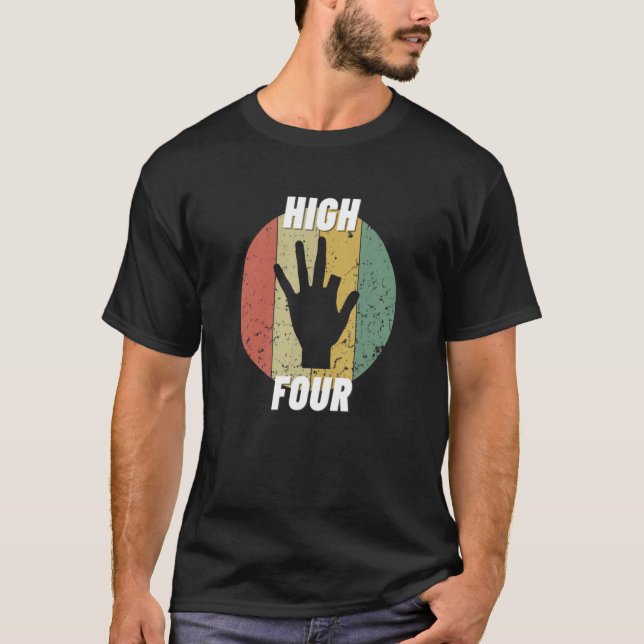 Camiseta High Four Cut Finger Amputación del dedo Amputee (Anverso)