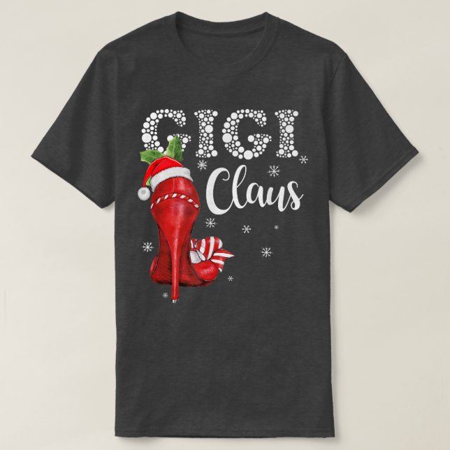 Camiseta High Heel Gigi Santa Claus Christmas Pajama Xmas W (Diseño del anverso)